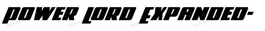 Power Lord Expanded字体转换